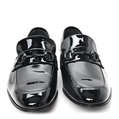 Gucci Patent Mens Jordaan Loafers 10 Black 3 of 8