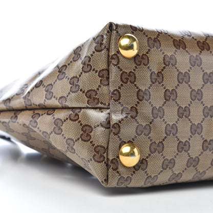 Gucci Crystal Monogram Small Babouska Tote Dark Brown 8 of 11