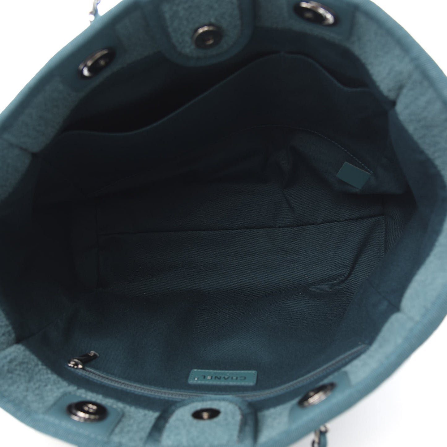 Lurex Boucle Small Deauville Tote Turquoise
