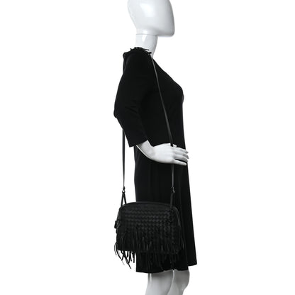 Bottega Veneta Nappa Intrecciato Fringe Nodini Crossbody Messenger Black 2 of 10