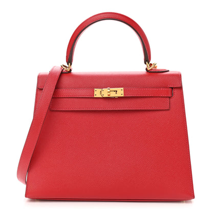 Hermes Epsom Kelly Sellier 25 Rouge Casaque 1 of 14