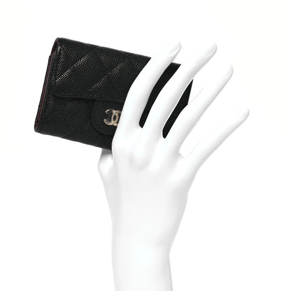 Chanel Caviar Quilted Classic 4 Key Holder Wallet Black 2 of 9