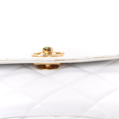 Chanel Lambskin Quilted Backpack White 10 of 11