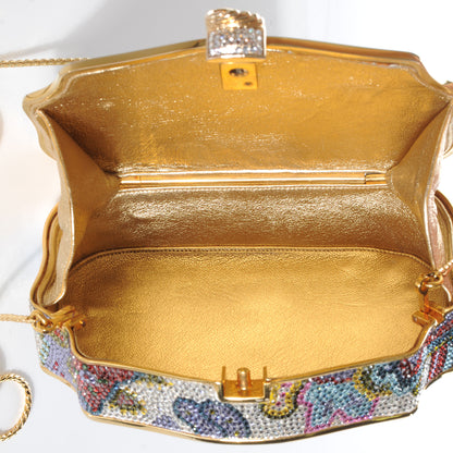 Judith Leiber Crystal Paisley Arabian Nights Minaudiere Clutch Gold 7 of 9