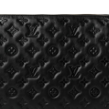 Louis Vuitton Lambskin Embossed Monogram Coussin MM Black 7 of 9