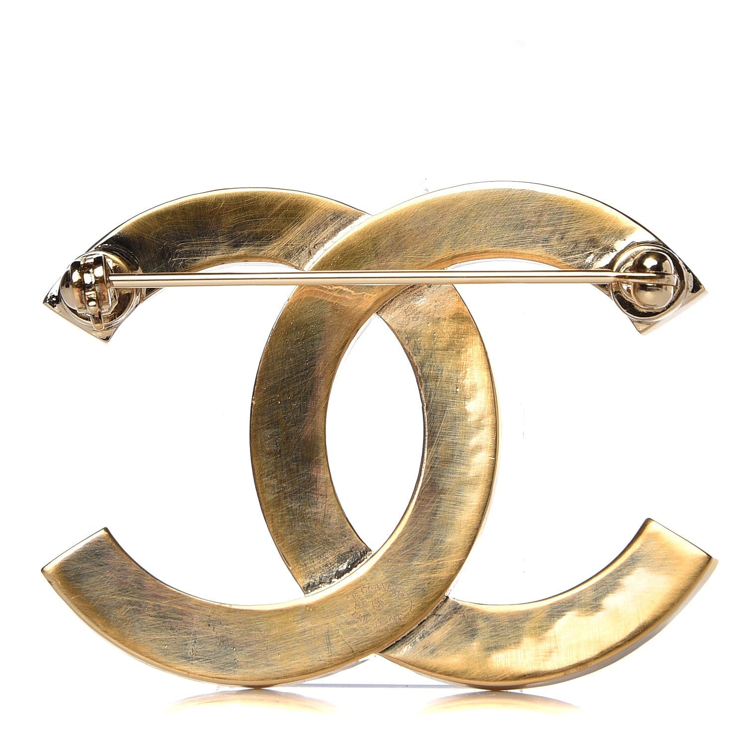 Chanel Baguette Crystal Quilted CC Brooch Gold 3 of 4