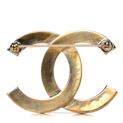 Chanel Baguette Crystal Quilted CC Brooch Gold 3 of 4