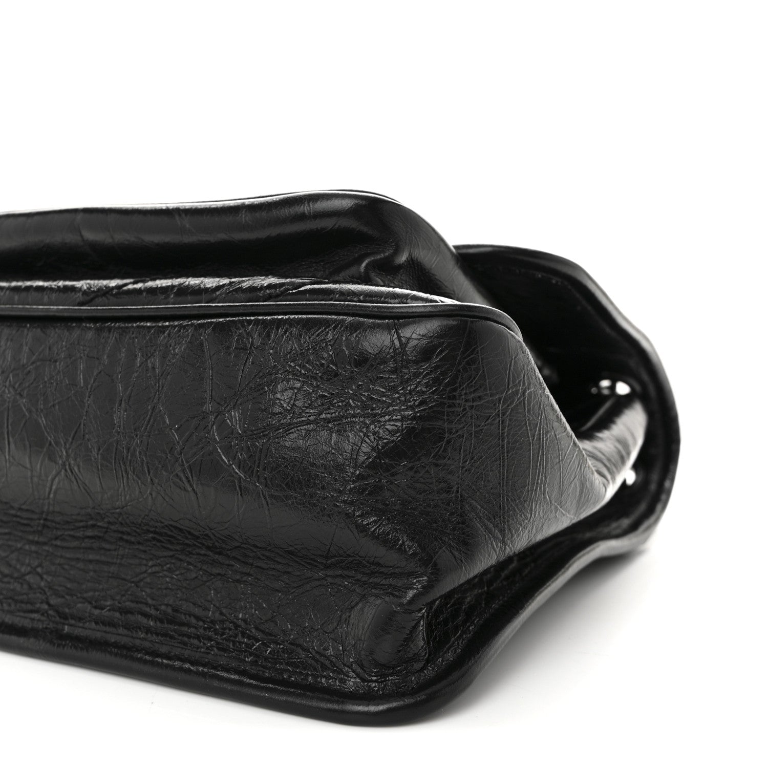 Saint Laurent Crinkled Calfskin Matelasse Monogram Medium Niki Chain Satchel Black 10 of 10