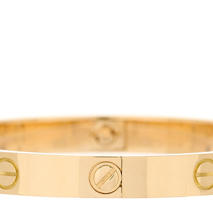 Cartier 18K Yellow Gold 4 Diamond LOVE Bracelet 17 3 of 8