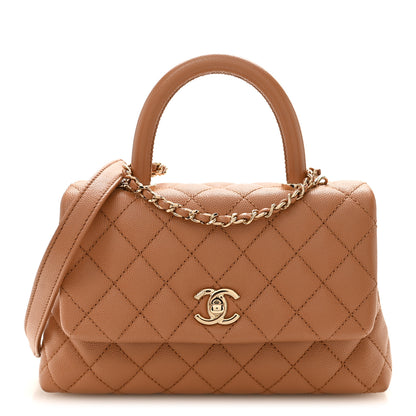 Chanel Caviar Quilted Mini Coco Handle Flap Brown 1 of 10
