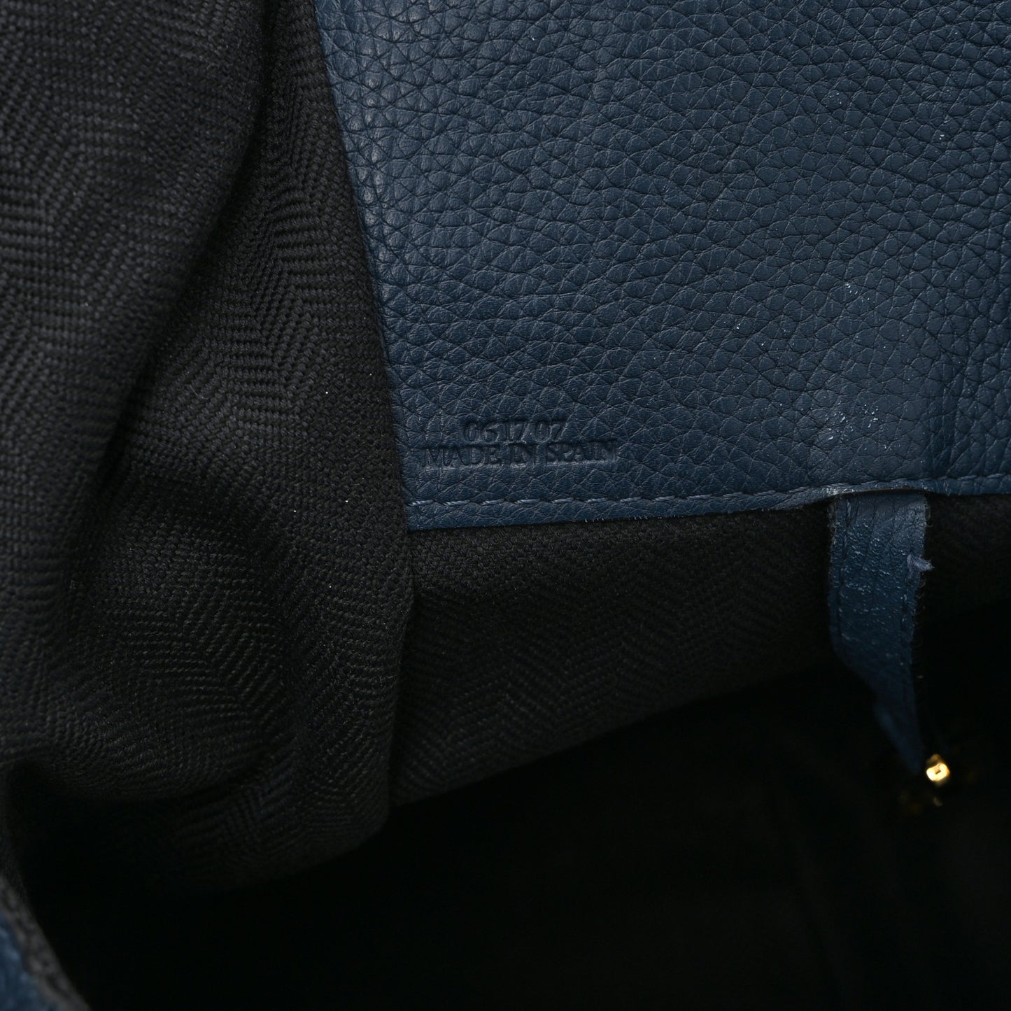 Grained Calfskin Small Hammock Shoulder Bag Marine