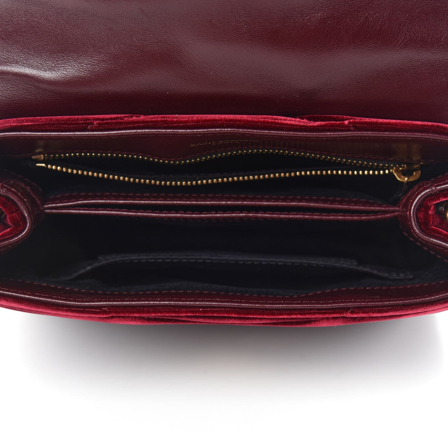Velvet Y Quilted Monogram Toy Loulou Crossbody Bag French Burgundy