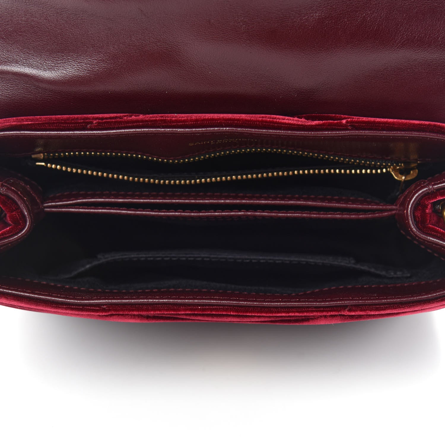 Saint Laurent Velvet Y Quilted Monogram Toy Loulou Crossbody Bag French Burgundy 5 of 12