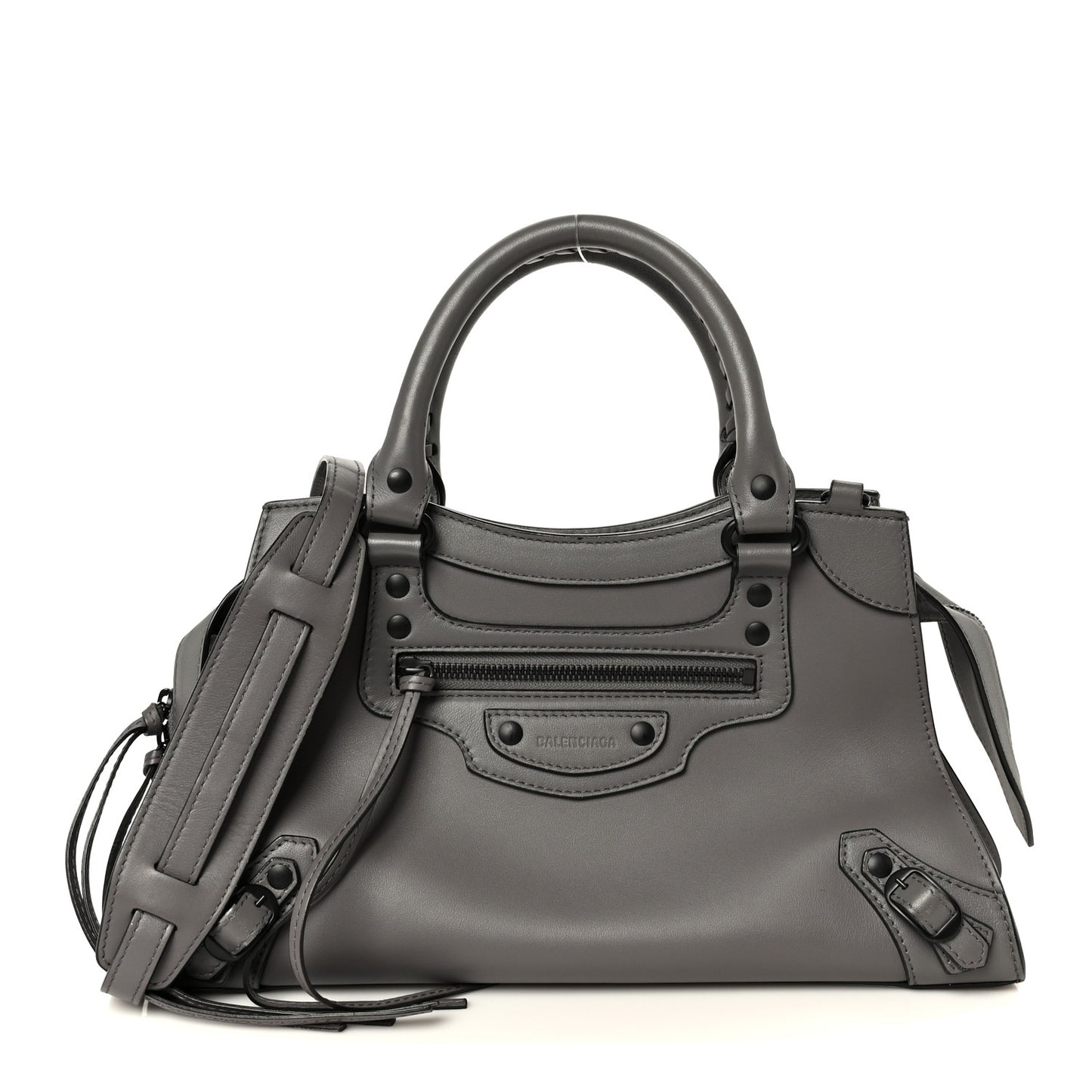 Smooth Calfskin Neo Classic Black Hardware S City Dark Grey