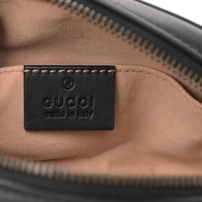 Gucci Calfskin Matelasse GG Marmont Belt Bag 85 34 Black 6 of 13