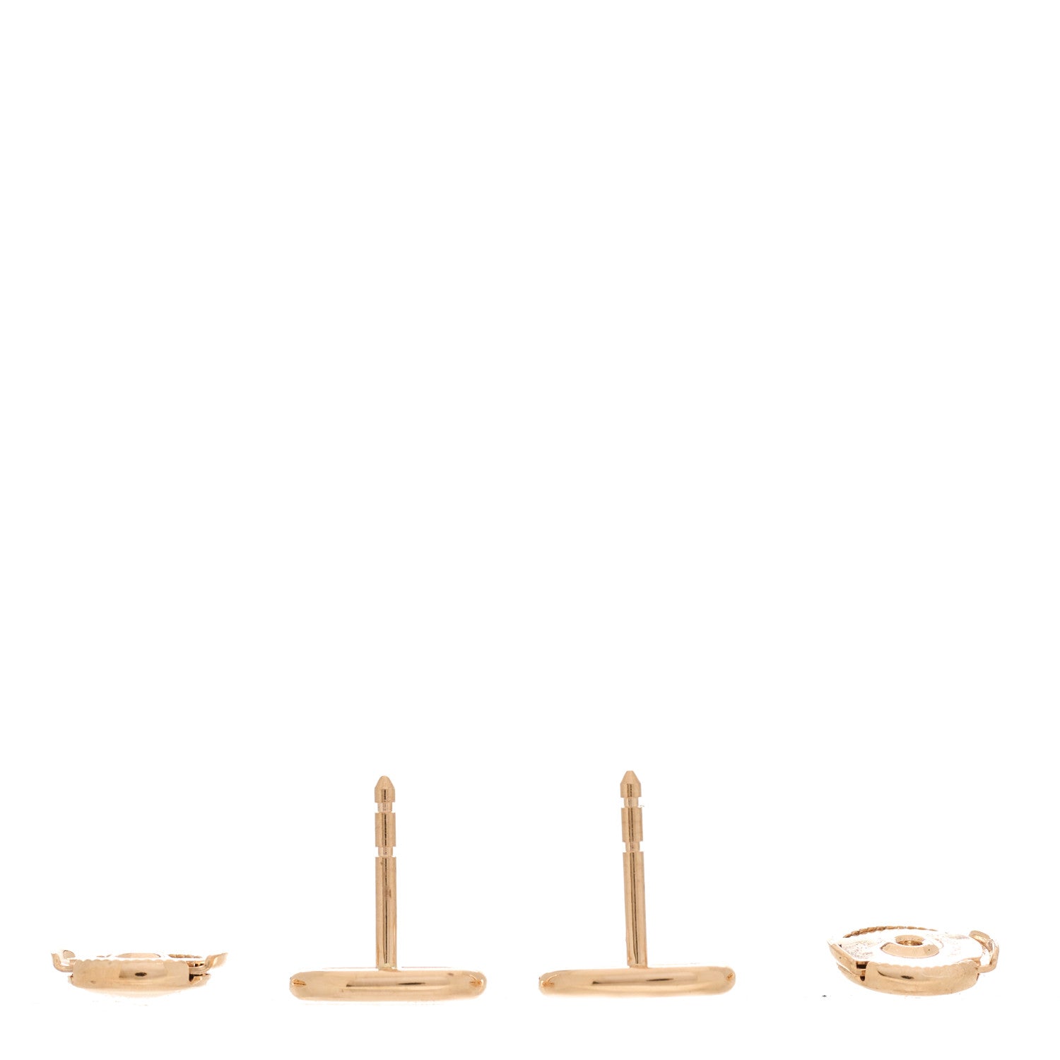 Hermes 18K Rose Gold TPM Farandole Stud Earrings 3 of 4