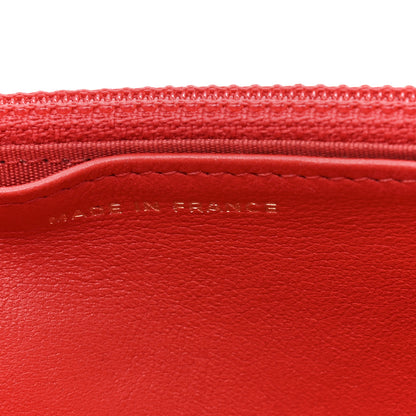 Chanel Lambskin Quilted Boy Wallet On Chain WOC Red 7 of 16