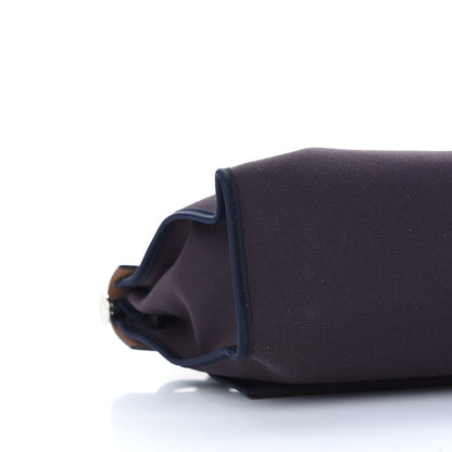 Hermes Military Toile Vache Hunter Herbag Zip PM 31 Prune Noir Marine 7 of 9