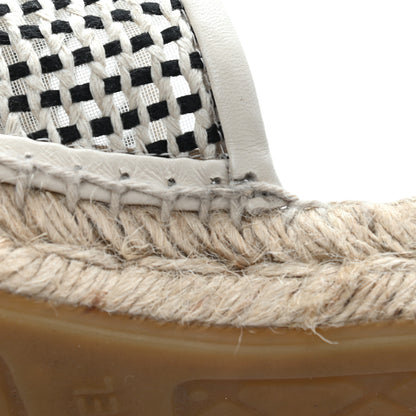 Chanel Mesh Grosgrain CC Espadrilles Mule 36 Beige Black 13 of 15