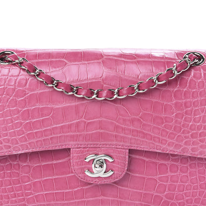 Chanel Alligator Medium Double Flap Pink 7 of 9