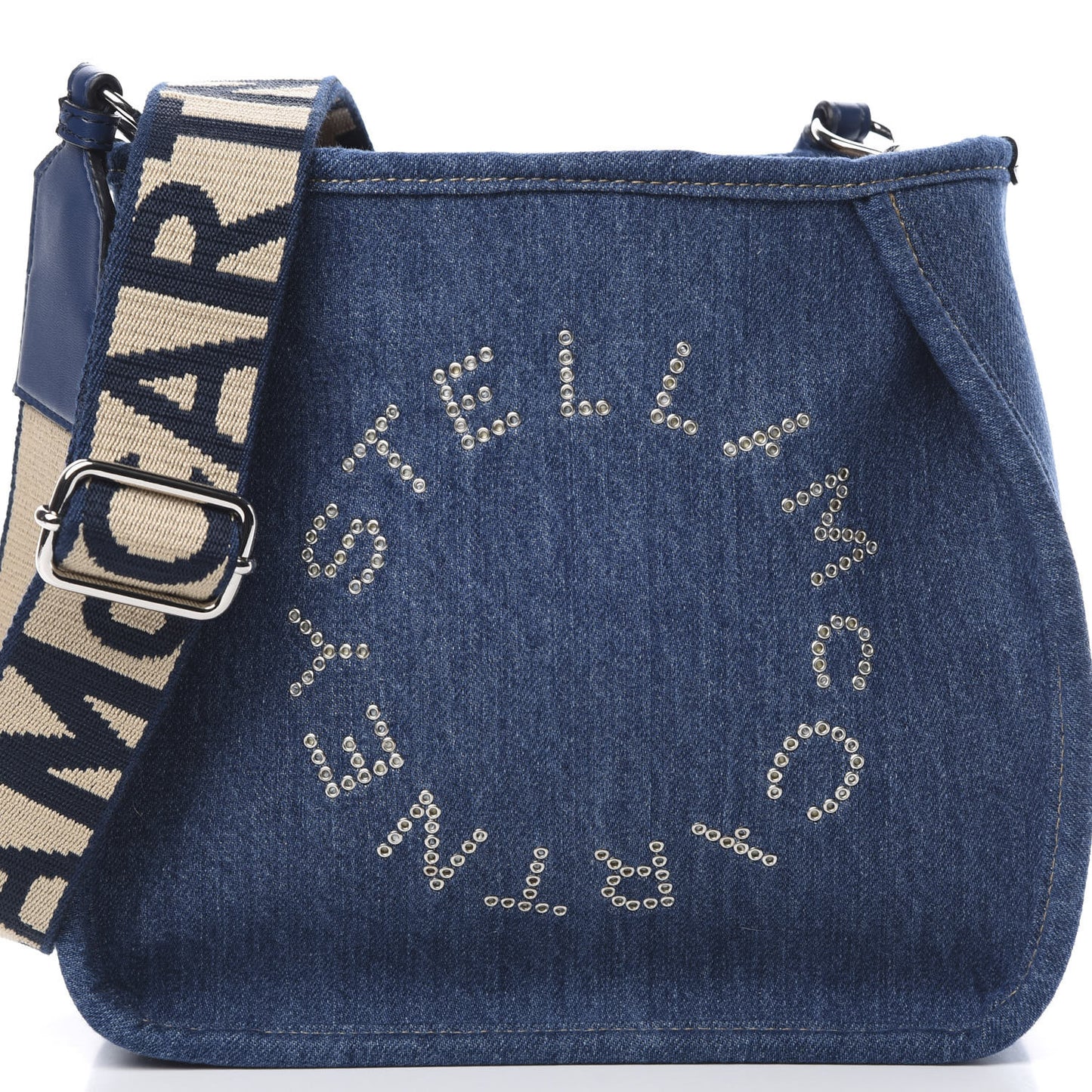 Eco Alter Denim Perforated Logo Mini Crossbody Orion Blue
