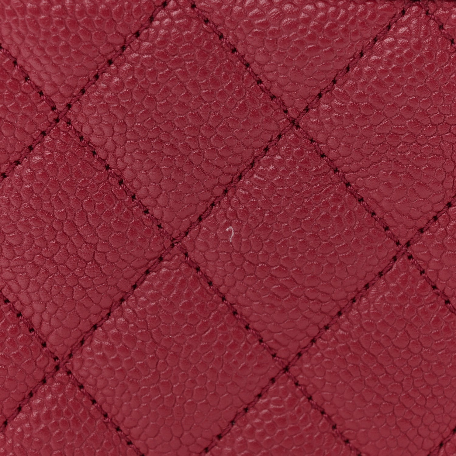 Chanel Caviar Quilted Small CC Filigree Vanity Case Burgundy 11 of 11