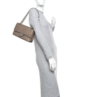 Chanel Caviar Quilted Medium Double Flap Grey 2 of 12