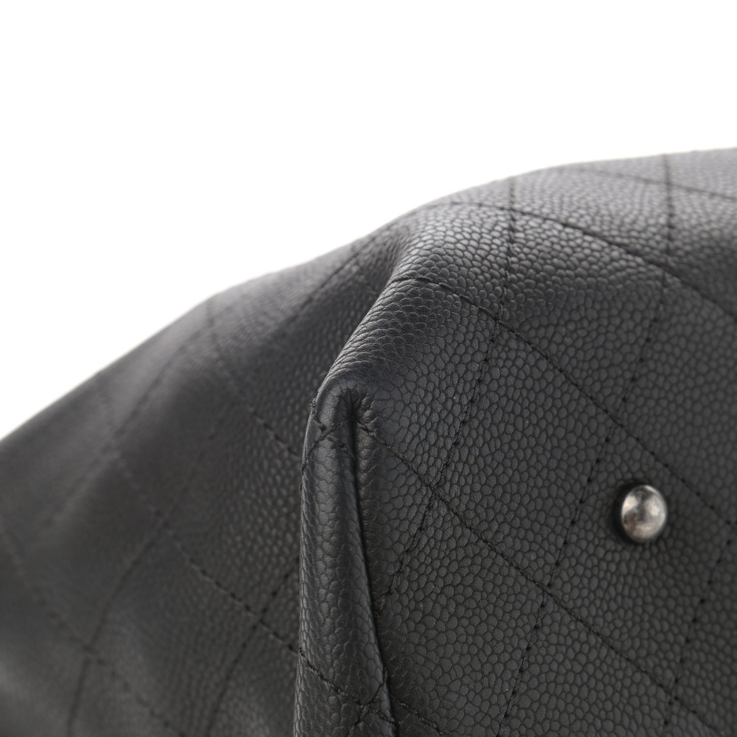 Grained Vegetal Calfskin Urban Shopping Tote Black