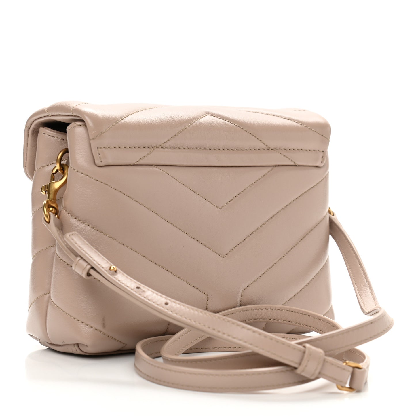Calfskin Y Quilted Monogram Toy Loulou Crossbody Bag Latte