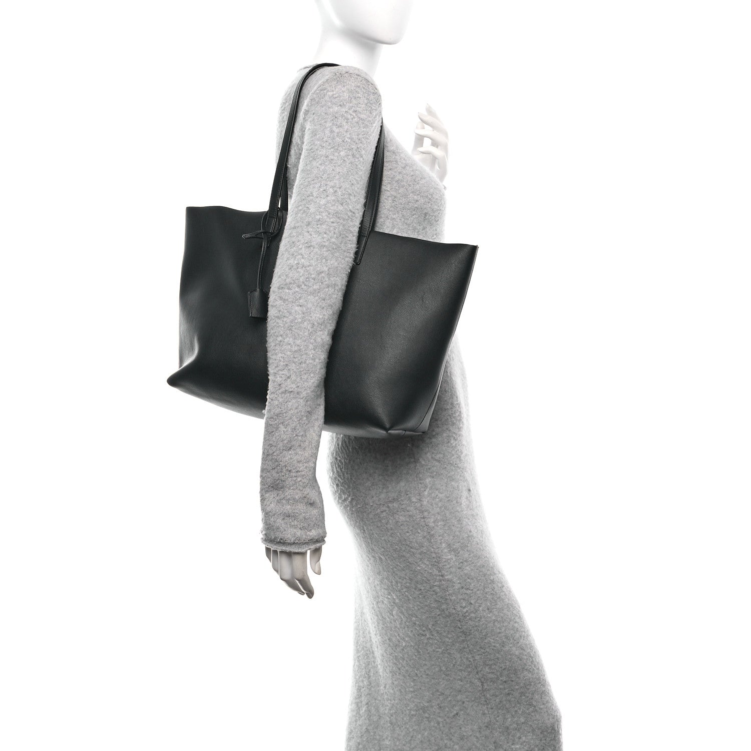 Saint Laurent Calfskin Large Shopping Tote Black 2 of 10