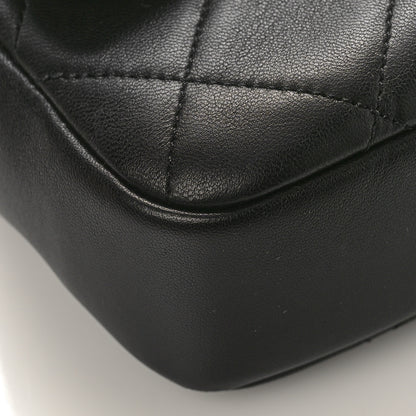 Chanel Lambskin Quilted Small Circular Handle Bag Black 8 of 9