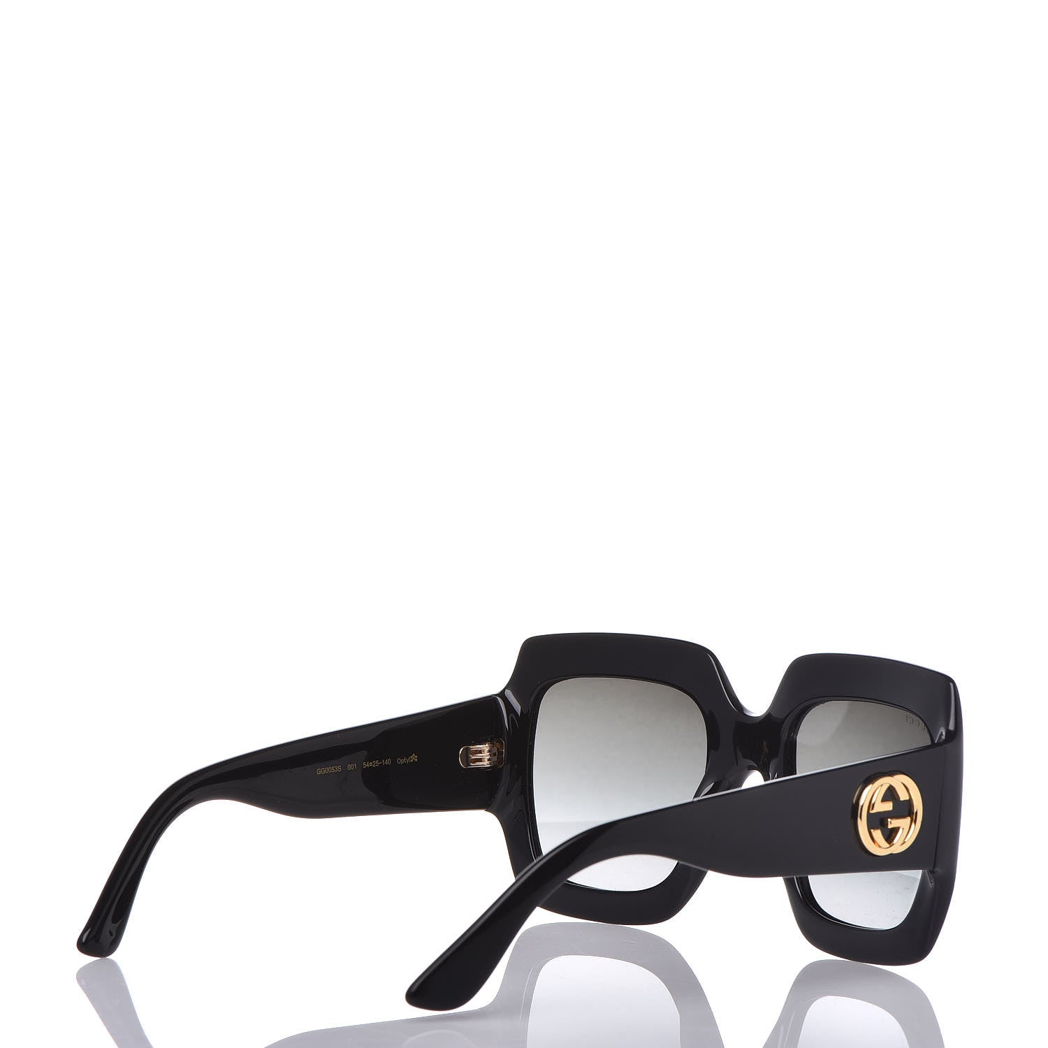 Gucci Acetate Square Frame Sunglasses GG0053S Black 4 of 7