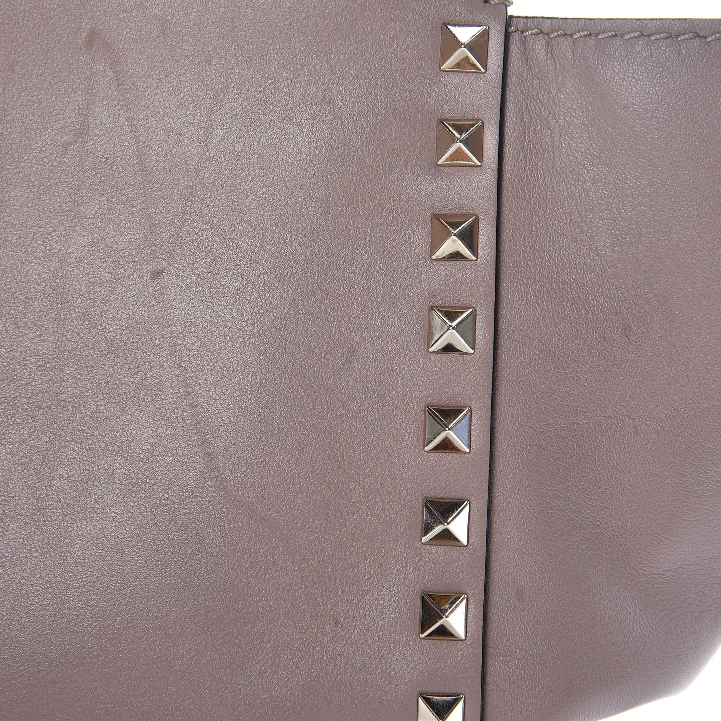 Vitello Mini Rockstud Tote Poudre