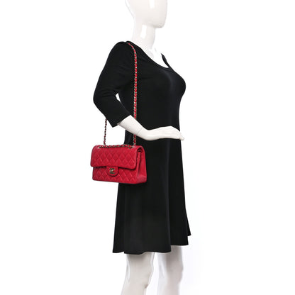 Chanel Caviar Quilted Small Double Flap Dark Pink 2 of 10