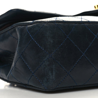 Chanel Lambskin Quilted Small Double Flap Navy 9 of 12