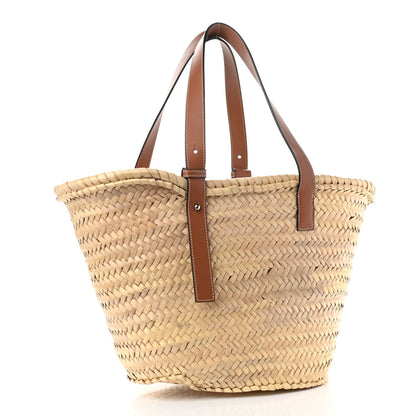 Loewe Raffia Large Basket Tote Bag Natural Tan 3 of 9