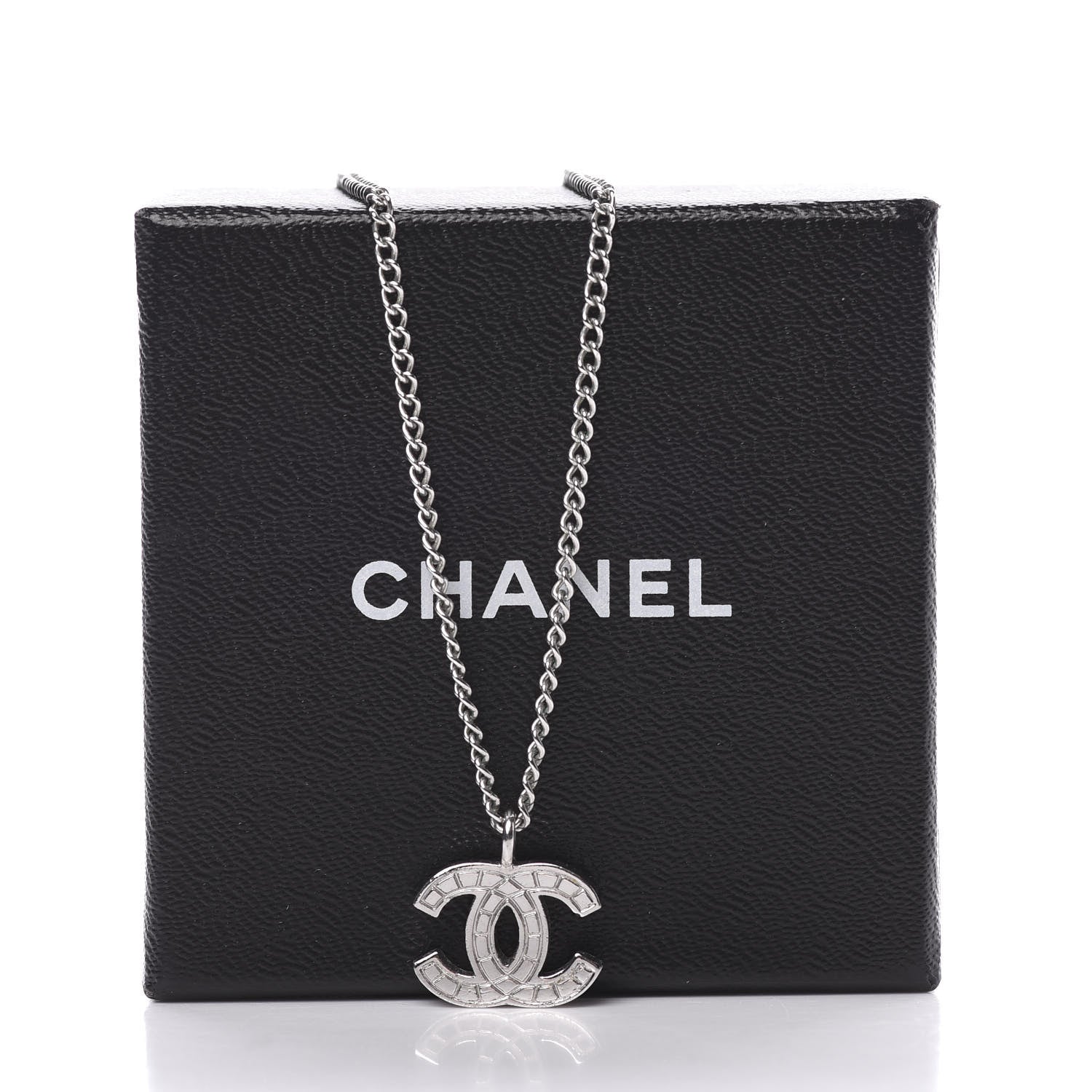 Chanel CC Necklace Silver 4 of 4