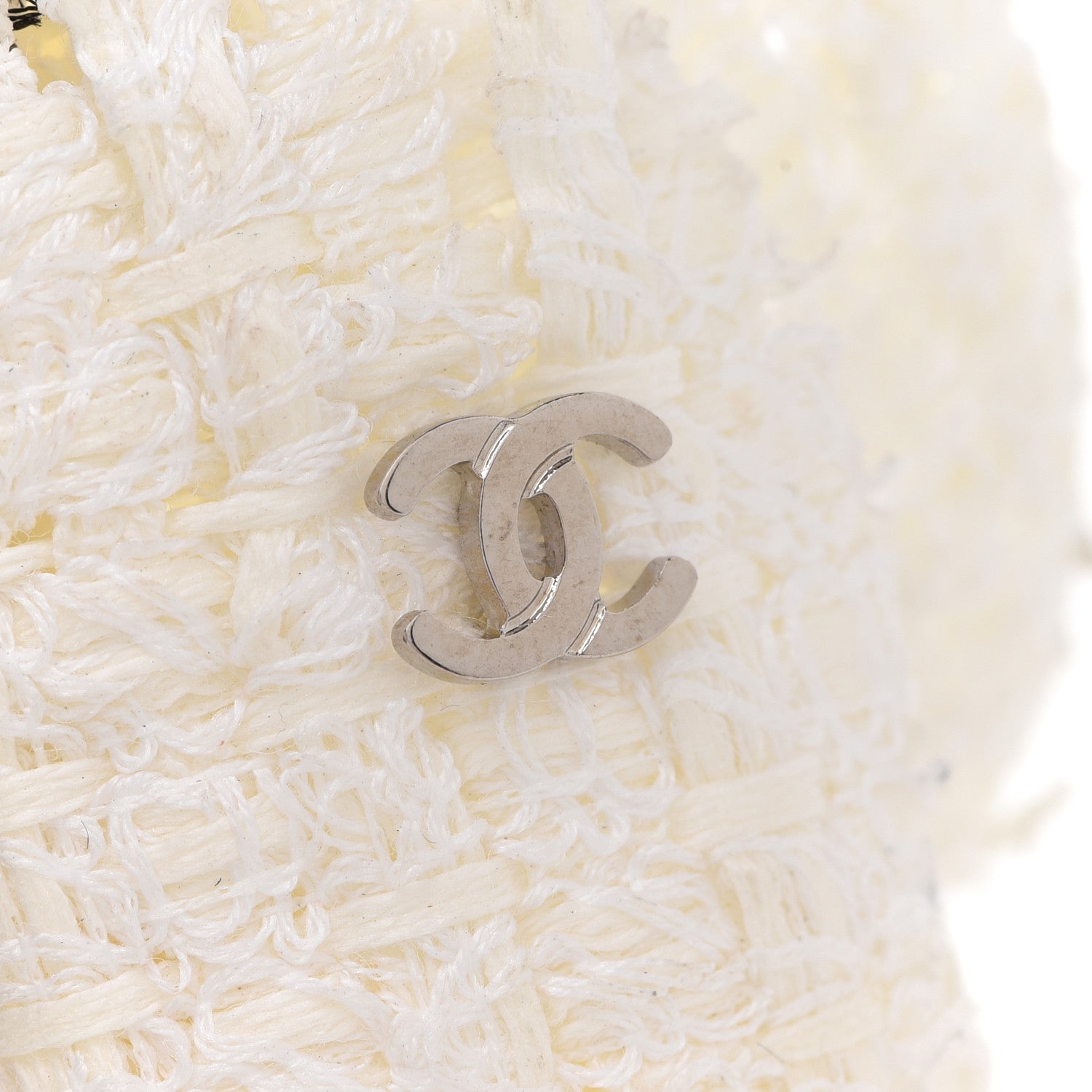 Chanel Fantasy Tweed Camellia Pin Brooch Ivory 4 of 6