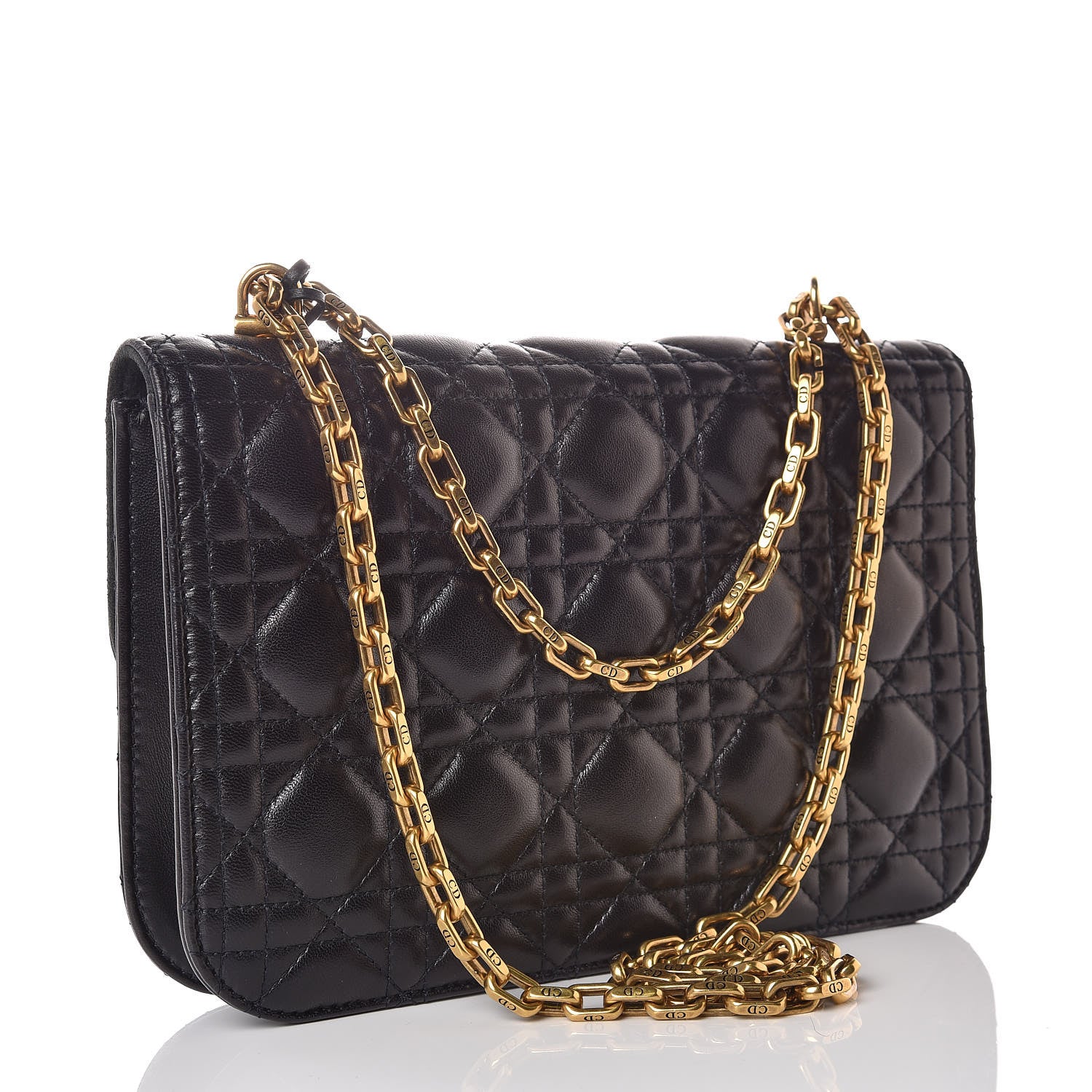 Christian Dior Lambskin Cannage Large Dioraddict Flap Bag Black 4 of 11