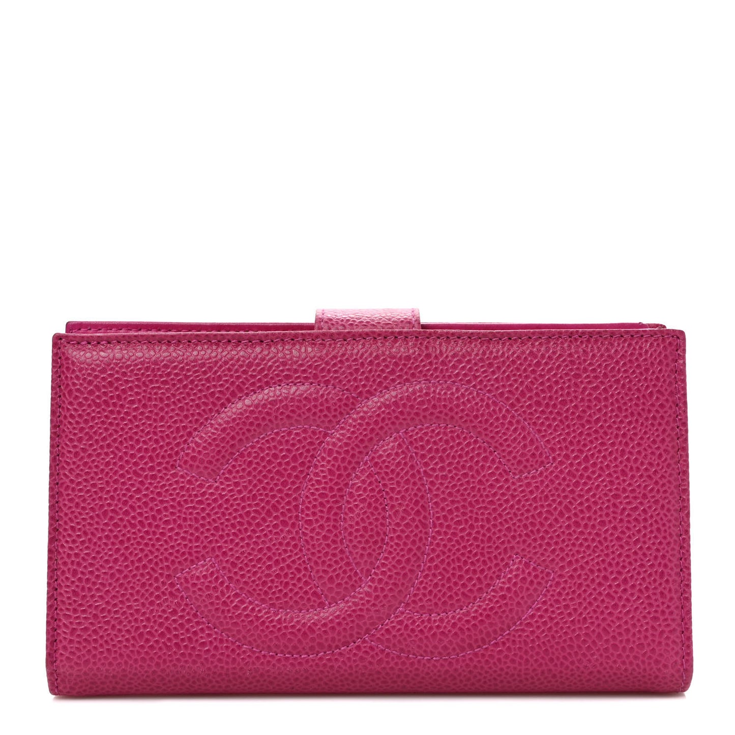 Caviar Timeless CC French Wallet Dark Pink