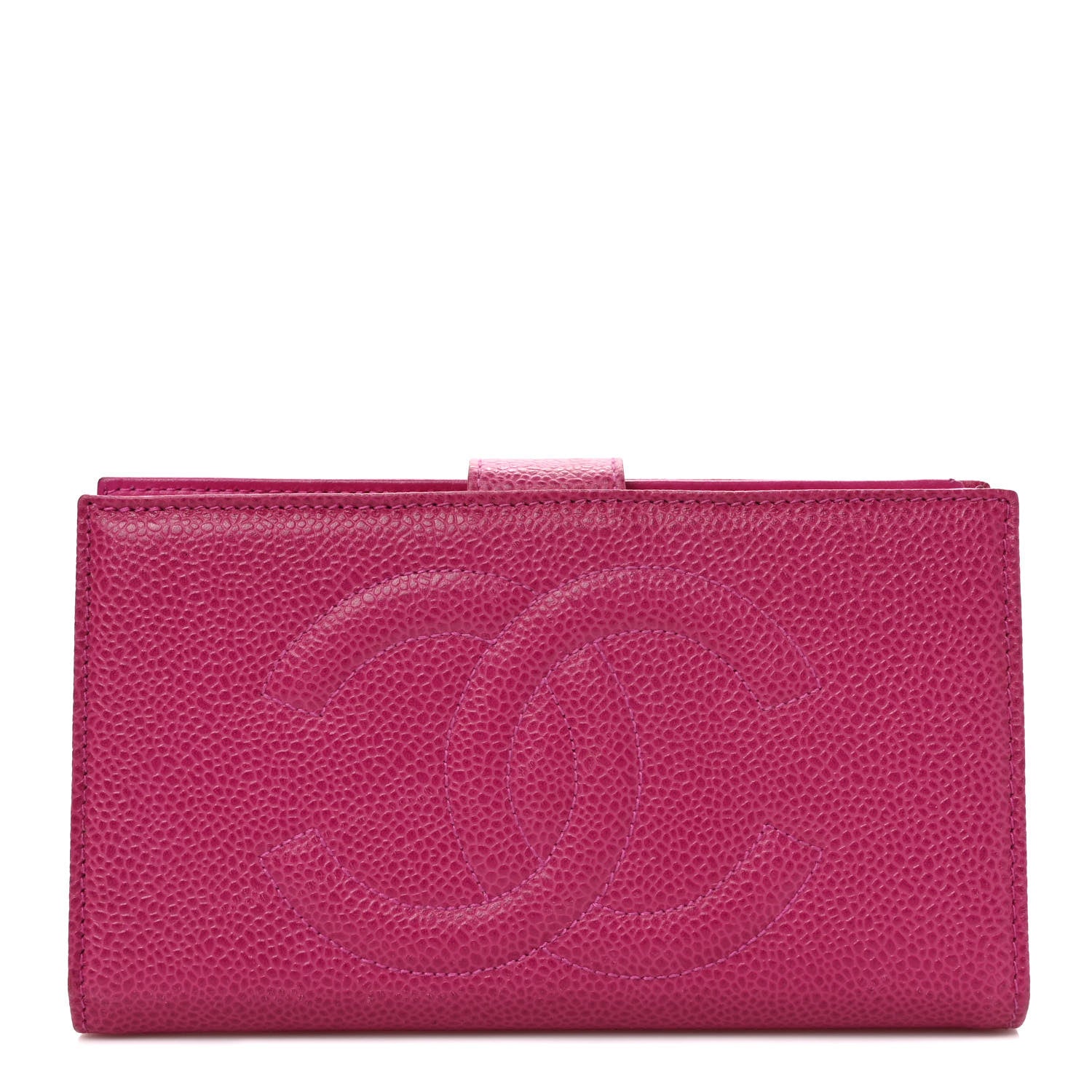 Chanel Caviar Timeless CC French Wallet Dark Pink 1 of 8