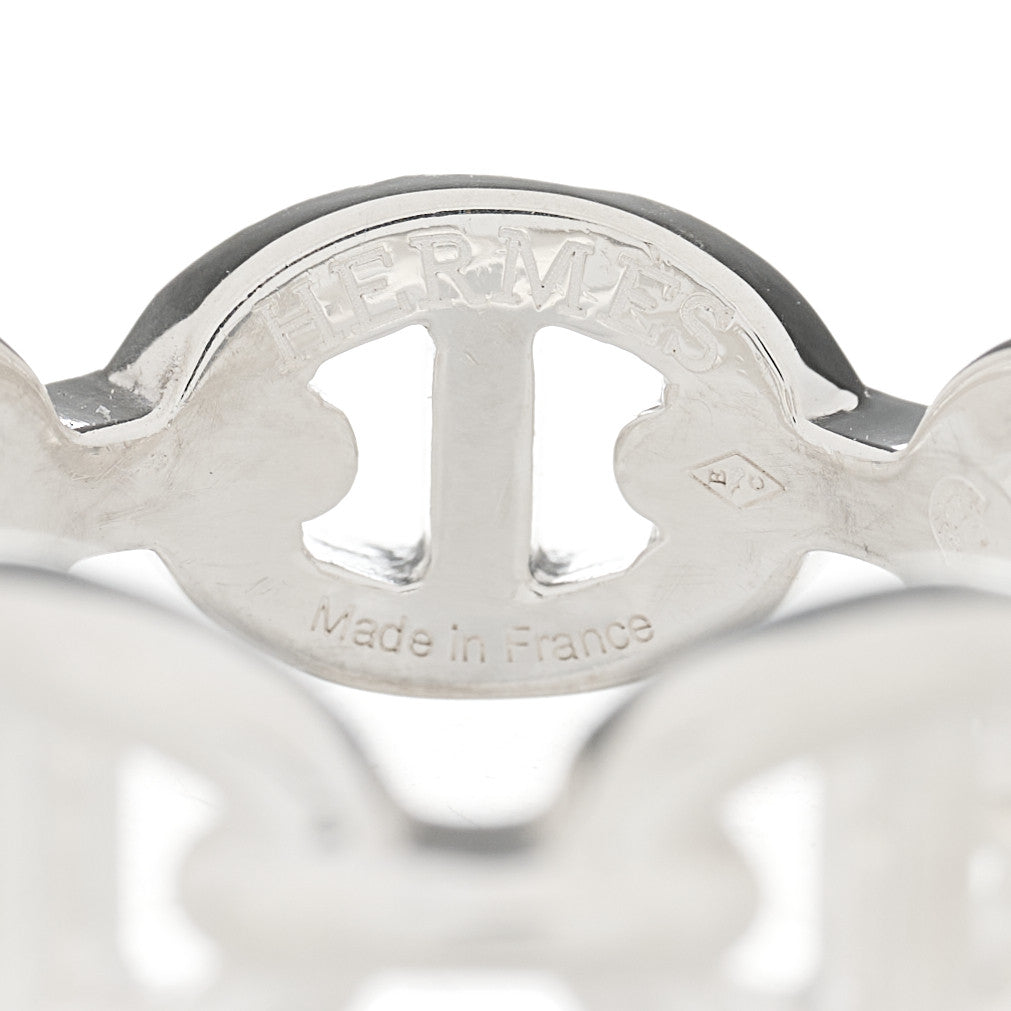 Sterling Silver PM Chaine d'Ancre Enchainee Band Ring 51 5.75