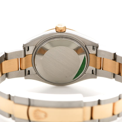 Rolex Stainless Steel 18K Yellow Gold Diamond 31mm Oyster Perpetual Datejust Watch Olive Green Roman 278273 4 of 5