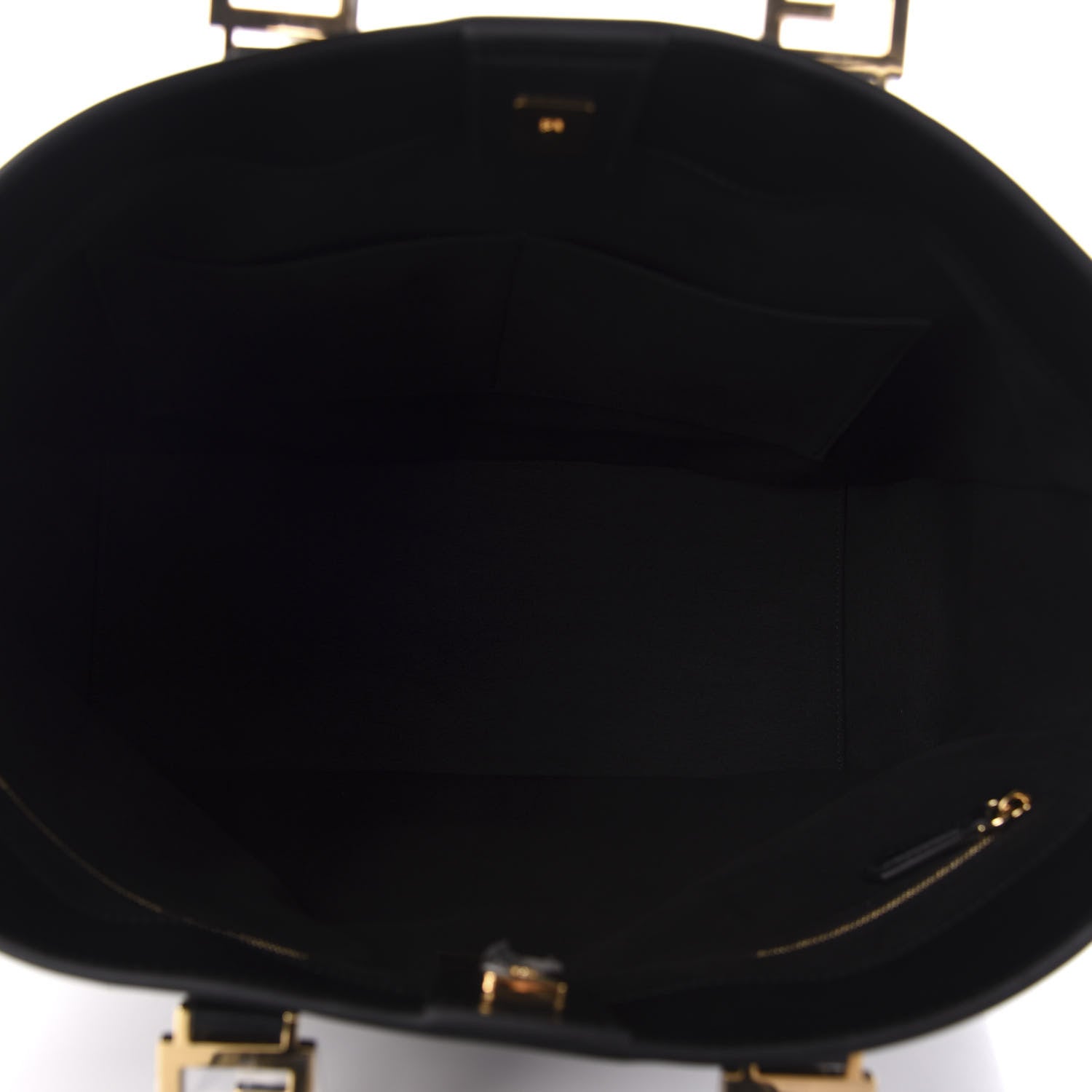Fendi Vitello Glacier Medium FF Tote Black 5 of 10