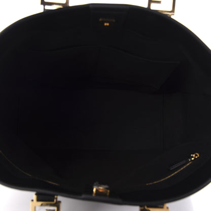 Fendi Vitello Glacier Medium FF Tote Black 5 of 10
