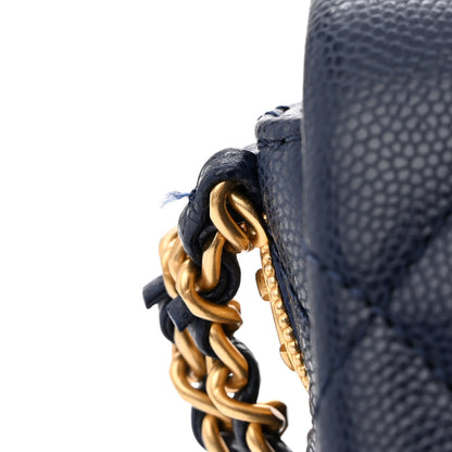 Chanel Caviar Quilted Small Twist Your Buttons Flap Blue 12 of 12