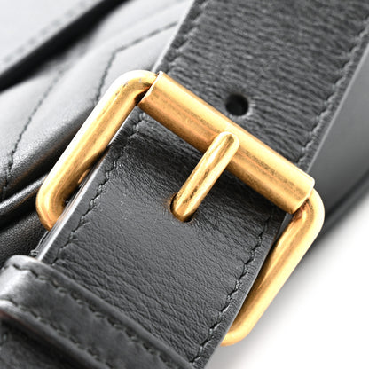 Gucci Calfskin Matelasse GG Marmont Belt Bag 85 34 Black 13 of 13