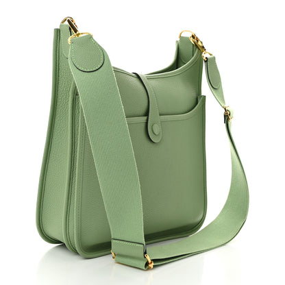 Hermes Taurillon Maurice Evelyne III PM Vert Criquet 3 of 10