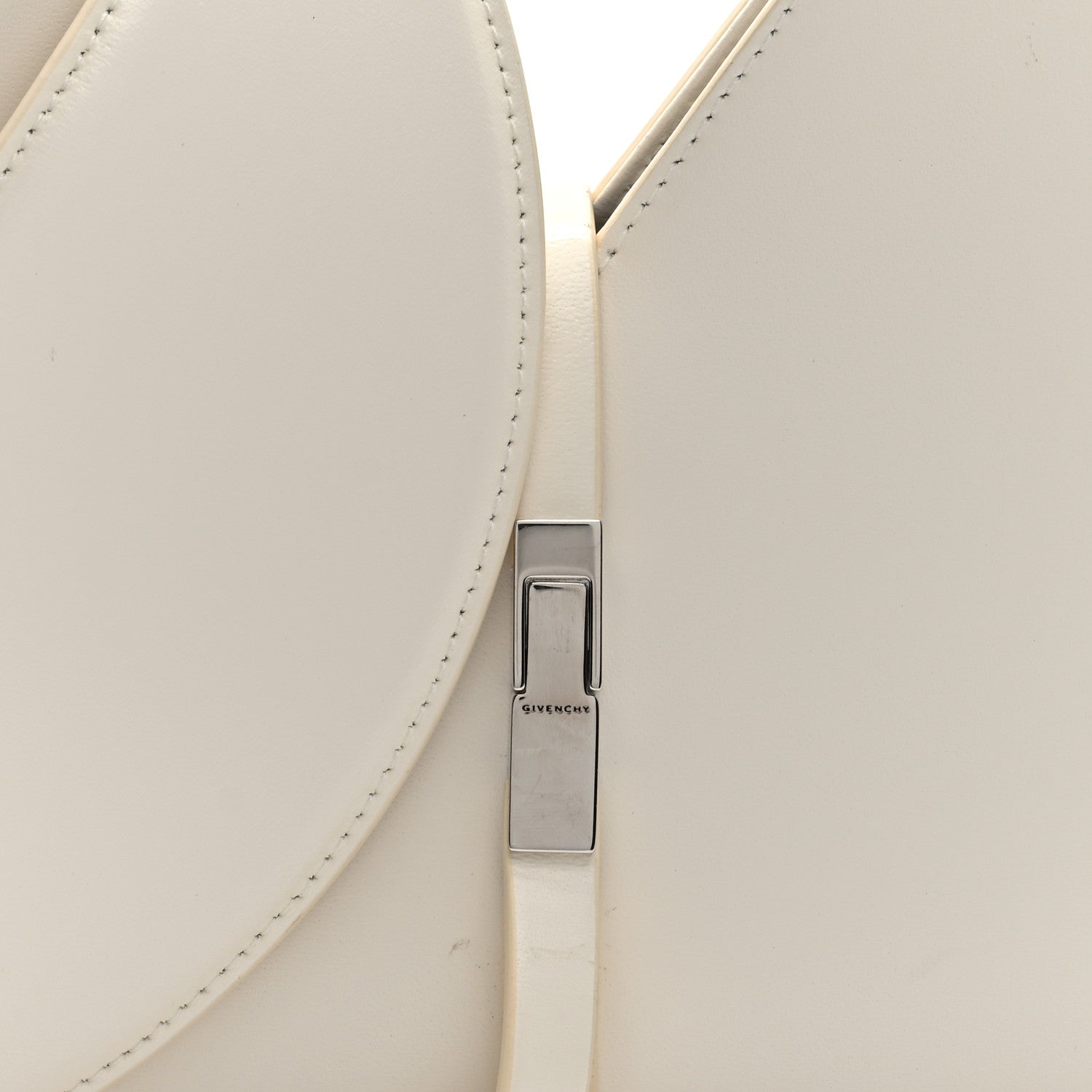 Givenchy Box Calfskin Mini Cut Out Shoulder Bag Ivory 8 of 10