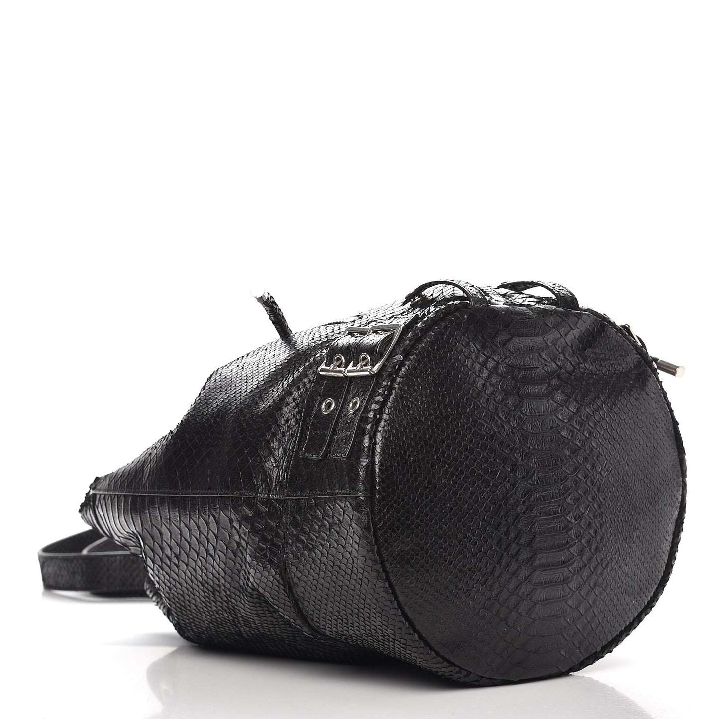 Python Medium Rider Bucket Bag Black